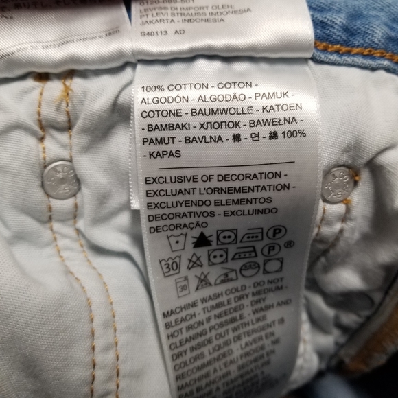 Levi's 501 Original Fit Rigid Denim Jeans in Athens Crown Medium Wash Size 28x30 - Picture 14 of 16
